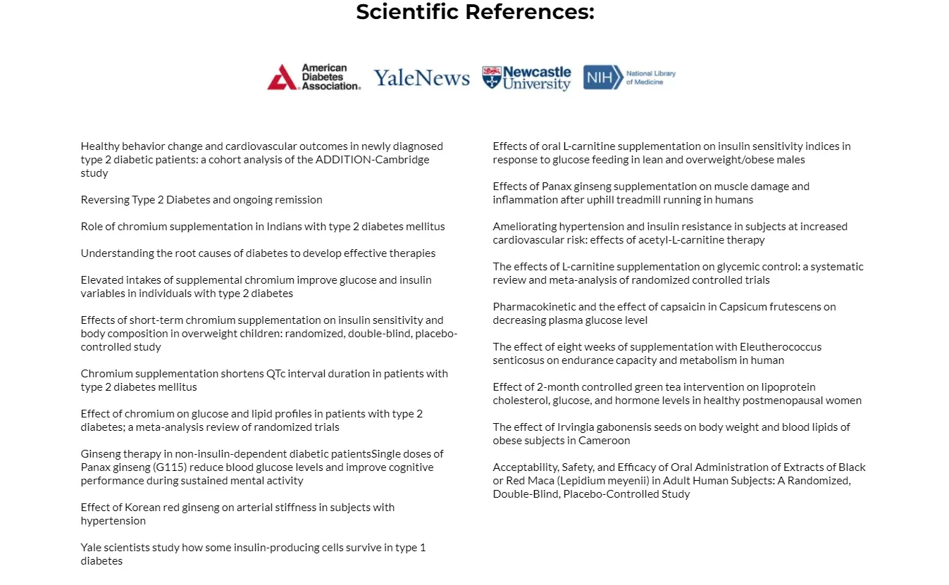 Sugar Defender Scientific References